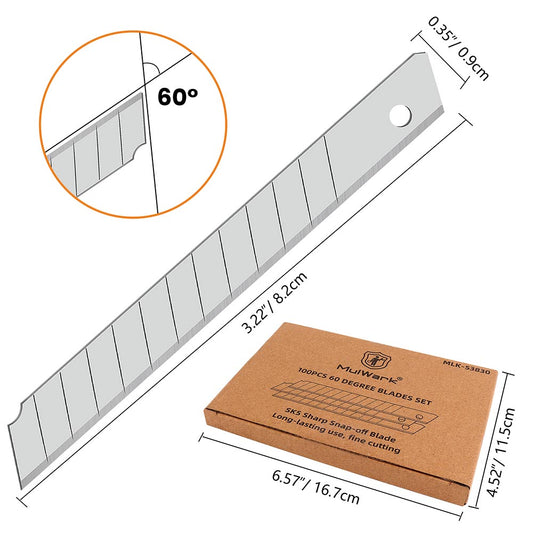 100pcs 60 Degree Blades Set