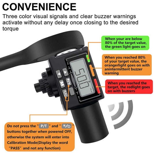 1/2" Digital Torque Adapter with Tire Gauge