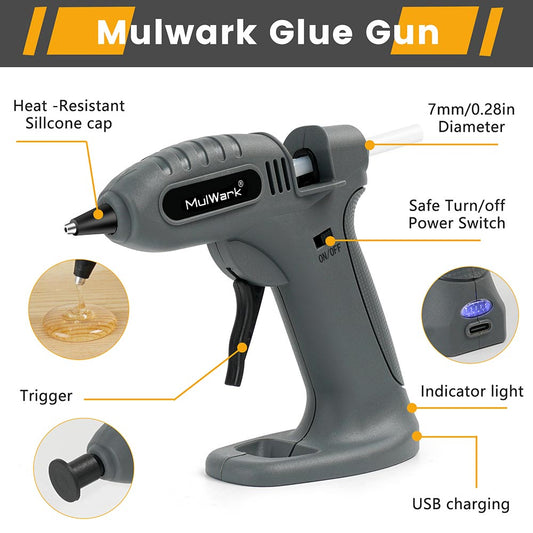 30 Pcs Rechargeable Mini Glue Gun Kit