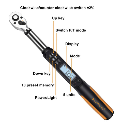 3/8" Digital Torque Wrench Electronic Set