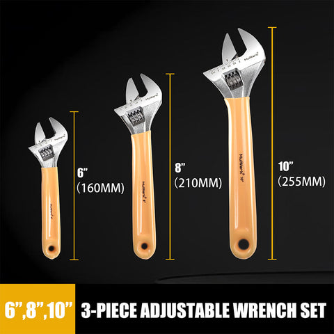 3PCS Adjustable Wrench Set