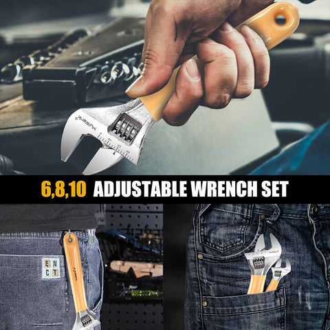 3PCS Adjustable Wrench Set