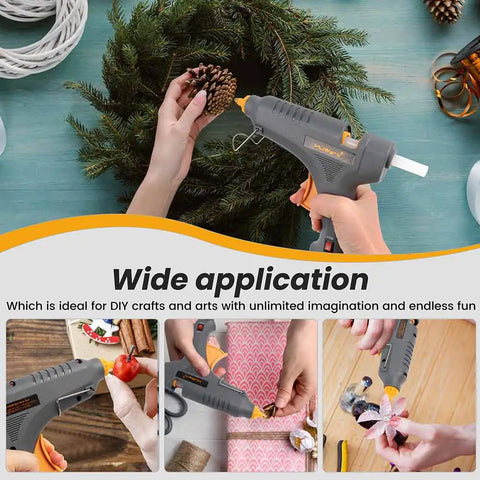 Full Size Dual Power Hot Glue Gun Kit with 30 Glue Stick