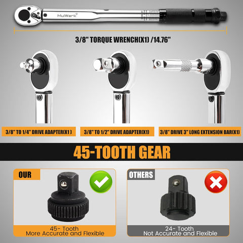 3/8-Inch Drive Torque Wrench Set (10-80 ft.-lb. / 13.6-108.5 Nm)