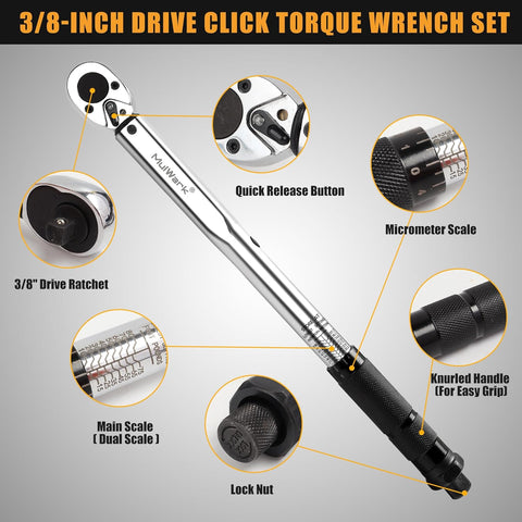 3/8-Inch Drive Torque Wrench Set (10-80 ft.-lb. / 13.6-108.5 Nm)