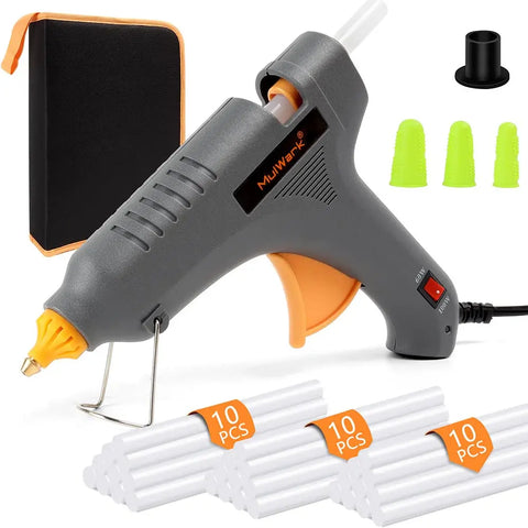 Full Size Dual Power Hot Glue Gun Kit with 30 Glue Stick