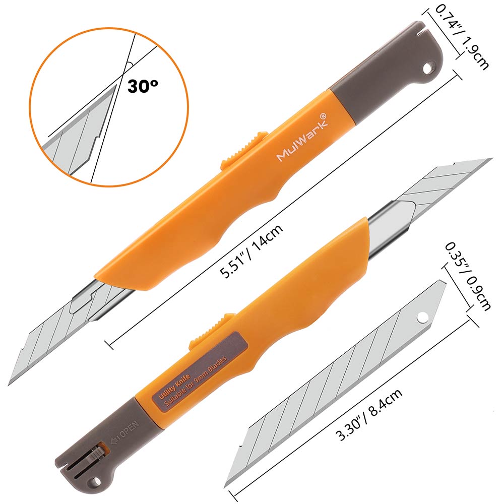 11PC Box Cutter Retractable Utility Knife Set – Mulwark