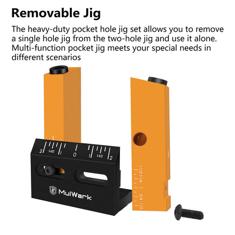 2 In 1 Aluminum Pocket Hole Jig System Kit-1